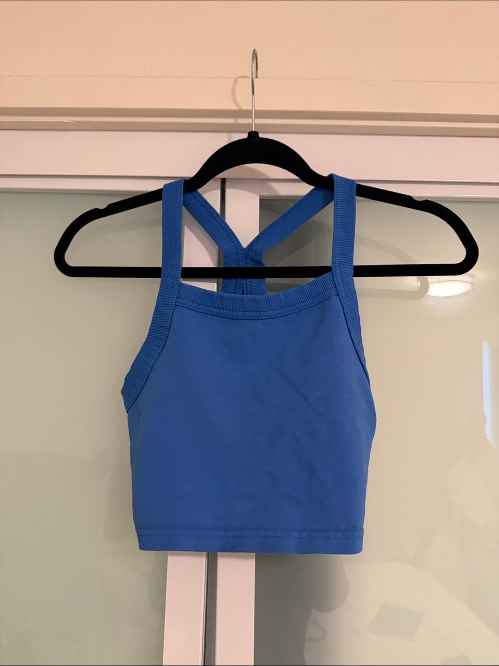 Aritzia Tna Blue Racerback Crop Tank Top